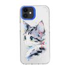 For iPhone 11 Cartoon Animal Graffiti PC + TPU Phone Case(White Face Cat) - 1