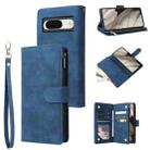 For Google Pixel 8 Multifunctional Multi-Card Wallet Phone Leather Case(Blue) - 1