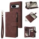 For Google Pixel 8 Multifunctional Multi-Card Wallet Phone Leather Case(Coffee) - 1