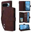 For Google Pixel 9 Multifunctional Multi-Card Wallet Phone Leather Case(Coffee) - 1