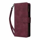 For Google Pixel 10 Pro XL Multifunctional Multi-Card Wallet Phone Leather Case(Wine Red) - 2