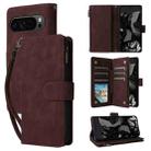For Google Pixel 10 Pro XL Multifunctional Multi-Card Wallet Phone Leather Case(Coffee) - 1