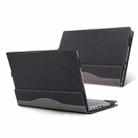 For Lenovo ThinkPad E15 Gen 3 Laptop Leather Anti-Fall Protective Case(Black) - 1