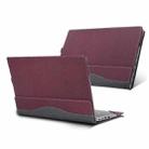 For Lenovo V15 G2 ALC / ITL / IJL Laptop Leather Anti-Fall Protective Case(Wine Red) - 1