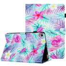 For iPad mini 2024 / mini 6 Painted Pattern Stitching Smart Leather Tablet Case(Bougainvillea) - 1