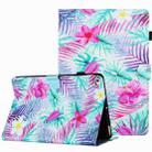 For iPad 9.7 2018 / 2017 Painted Pattern Stitching Smart Leather Tablet Case(Bougainvillea) - 1
