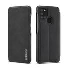 For Samsung Galaxy A21s LC.IMEEKE Hon Ancient Series Horizontal Flip Leather Case with Holder & Card Slot(Black) - 1