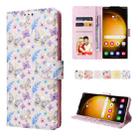 For Samsung Galaxy S24 Ultra 5G Bronzing Painting RFID Leather Case(Pansies) - 1