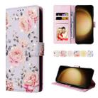 For Samsung Galaxy S24+ 5G Bronzing Painting RFID Leather Case(Pastoral Rose) - 1
