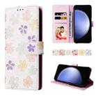 For Samsung Galaxy S23 FE 5G Bronzing Painting RFID Leather Case(Bloosoming Flower) - 1