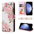 For Samsung Galaxy S23 FE 5G Bronzing Painting RFID Leather Case(Rose Flower) - 1