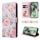 For Samsung Galaxy S24 FE 5G Bronzing Painting RFID Leather Case(Pastoral Rose) - 1