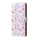 For Samsung Galaxy S24 FE 5G Bronzing Painting RFID Leather Case(Pansies) - 2