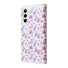 For Samsung Galaxy S24 FE 5G Bronzing Painting RFID Leather Case(Pansies) - 3