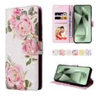 For Samsung Galaxy S24 FE 5G Bronzing Painting RFID Leather Case(Rose Flower) - 1