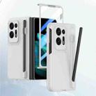 For OPPO Find N2 Integrated Skin Feel PC Phone Case with Pen / Pen Box(White) - 1