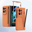 For OPPO Find N2 Integrated Skin Feel PC Phone Case with Pen / Pen Box(Orange) - 1