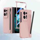 For OPPO Find N2 Integrated Skin Feel PC Phone Case with Pen / Pen Box(Pink) - 1