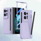 For OPPO Find N2 Integrated Skin Feel PC Phone Case with Pen / Pen Box(Purple) - 1