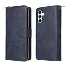 For Samsung Galaxy S24 FE 5G 9-Card Slots Zipper Wallet Bag Leather Phone Case(Blue) - 2