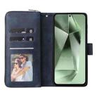 For Samsung Galaxy S24 FE 5G 9-Card Slots Zipper Wallet Bag Leather Phone Case(Blue) - 3