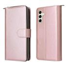 For Samsung Galaxy S24 FE 5G 9-Card Slots Zipper Wallet Bag Leather Phone Case(Rose Gold) - 2