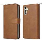 For Samsung Galaxy S24 FE 5G 9-Card Slots Zipper Wallet Bag Leather Phone Case(Brown) - 2