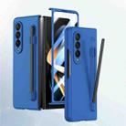For Samsung Galaxy Z Fold4 5G Integrated Skin Feel PC Phone Case with Pen / Pen Box(Blue) - 1