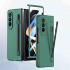 For Samsung Galaxy Z Fold4 5G Integrated Skin Feel PC Phone Case with Pen / Pen Box(Green) - 1