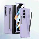 For Samsung Galaxy Z Fold4 5G Integrated Skin Feel PC Phone Case with Pen / Pen Box(Purple) - 1