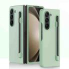 For Samsung Galaxy Z Fold5 5G Integrated Skin Feel PC Phone Case with Pen / Pen Box(Light Green) - 1