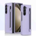 For Samsung Galaxy Z Fold5 5G Integrated Skin Feel PC Phone Case with Pen / Pen Box(Purple) - 1