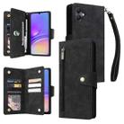 For Samsung Galaxy A05 Rivet Buckle 9 Cards 3-Fold Wallet Leather Phone Case(Black) - 1
