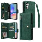 For Samsung Galaxy A05s Rivet Buckle 9 Cards 3-Fold Wallet Leather Phone Case(Green) - 1