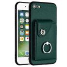 For iPhone SE 2022 / 2020 / 8 / 7 Organ Card Bag Ring Holder Phone Case(Green) - 1