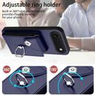 For iPhone 17 Air Organ Card Bag Ring Holder Phone Case(Blue) - 3