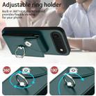 For iPhone 17 Air Organ Card Bag Ring Holder Phone Case(Green) - 3