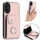 For Honor 200 Pro 5G Organ Card Bag Ring Holder PU Phone Case(Pink) - 2