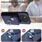 For Honor X60 Pro / X9c / Magic7 Lite Organ Card Bag Ring Holder PU Phone Case(Blue) - 3