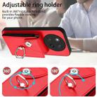 For Honor X60 Pro / X9c / Magic7 Lite Organ Card Bag Ring Holder PU Phone Case(Red) - 3