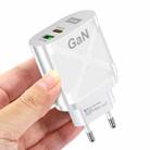 65W Gallium Nitride GaN389 USB + Type-C Fast Charging Charger, Plug Type:EU Plug(White) - 1