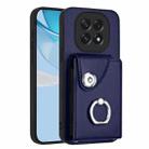 For OPPO A5 4G / F29 5G Organ Card Bag Ring Holder PU Phone Case(Blue) - 1