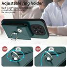 For OPPO A5 4G / F29 5G Organ Card Bag Ring Holder PU Phone Case(Green) - 3