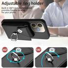 For OPPO A5 Energy / A5 Pro Global Organ Card Bag Ring Holder PU Phone Case(Black) - 3