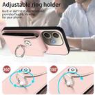 For OPPO A5 Energy / A5 Pro Global Organ Card Bag Ring Holder PU Phone Case(Pink) - 3