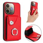 For OPPO A5 Energy / A5 Pro Global Organ Card Bag Ring Holder PU Phone Case(Red) - 2