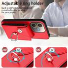 For OPPO A5 Energy / A5 Pro Global Organ Card Bag Ring Holder PU Phone Case(Red) - 3