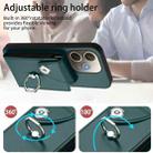 For OPPO A5 Energy / A5 Pro Global Organ Card Bag Ring Holder PU Phone Case(Green) - 3