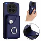 For OPPO Find X8s Organ Card Bag Ring Holder PU Phone Case(Blue) - 2