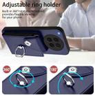 For OPPO Find X8s Organ Card Bag Ring Holder PU Phone Case(Blue) - 3